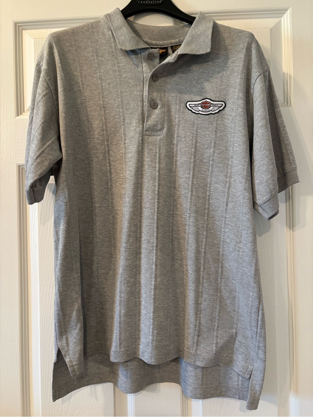 Harley Davidson 100th Anniversary Gray Polo in pristine condition Size M 🏍️